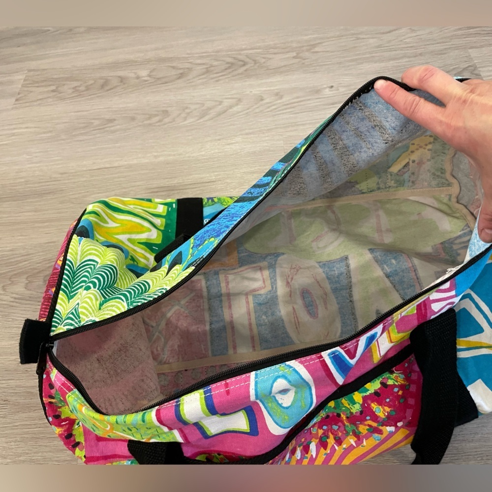 DESIGUAL Colorful Designer Travel Duffle Bag. - Picture 6 of 11
